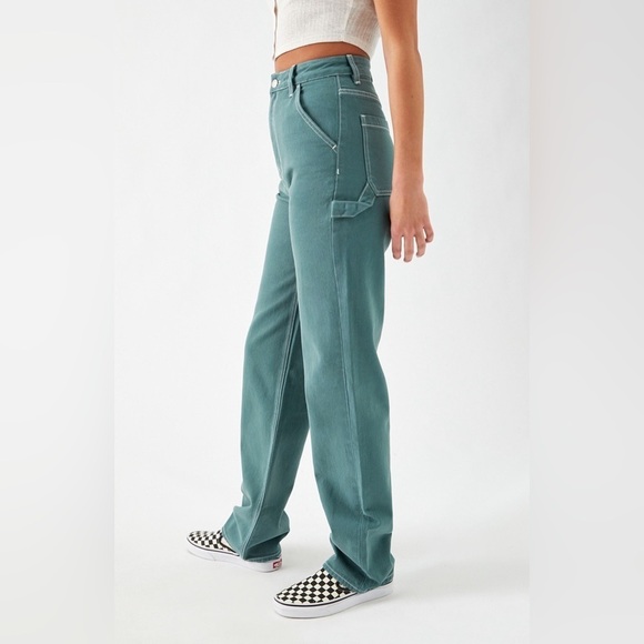 PacSun Ocean Green '90s Boyfriend Carpenter Pants - Picture 3 of 12